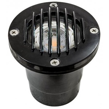DABMAR LIGHTING 3 watt LED Fiberglass Well Light with Grill - MR16; Black - 12V FG317-LED3-B